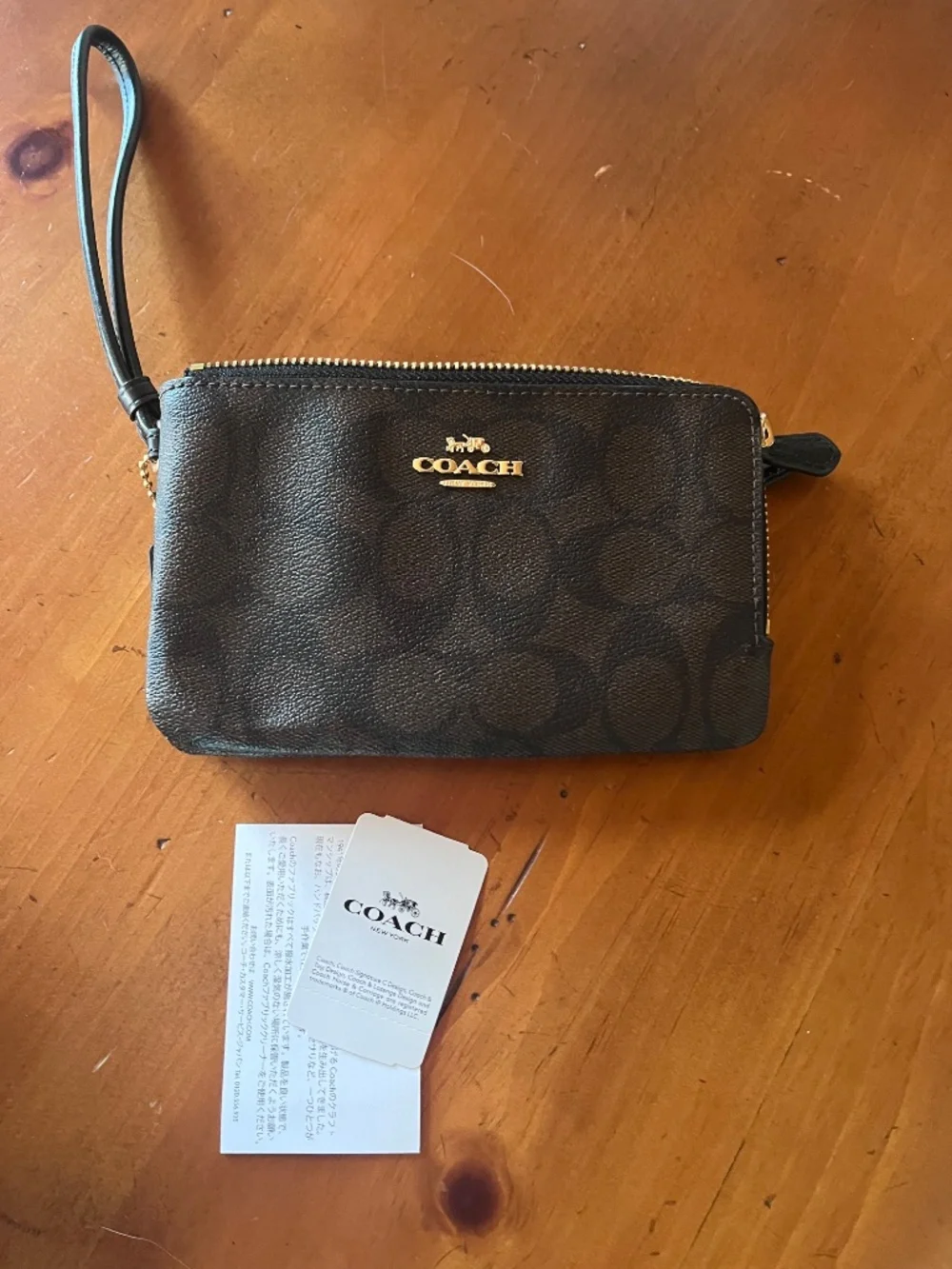 Coach Small Kelsey Satchel in brown/black with matching wristlet